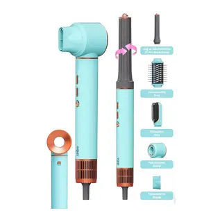 Sinbo Air Brush Saç Şekillendirme Cihazı - 5 Başlıklı - Mavi Renk