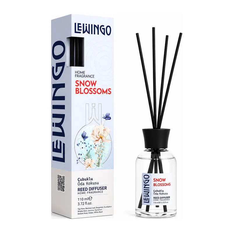 Snow Blossoms Bambu Çubuklu Oda Kokusu - 110 ml - Cam Şişe
