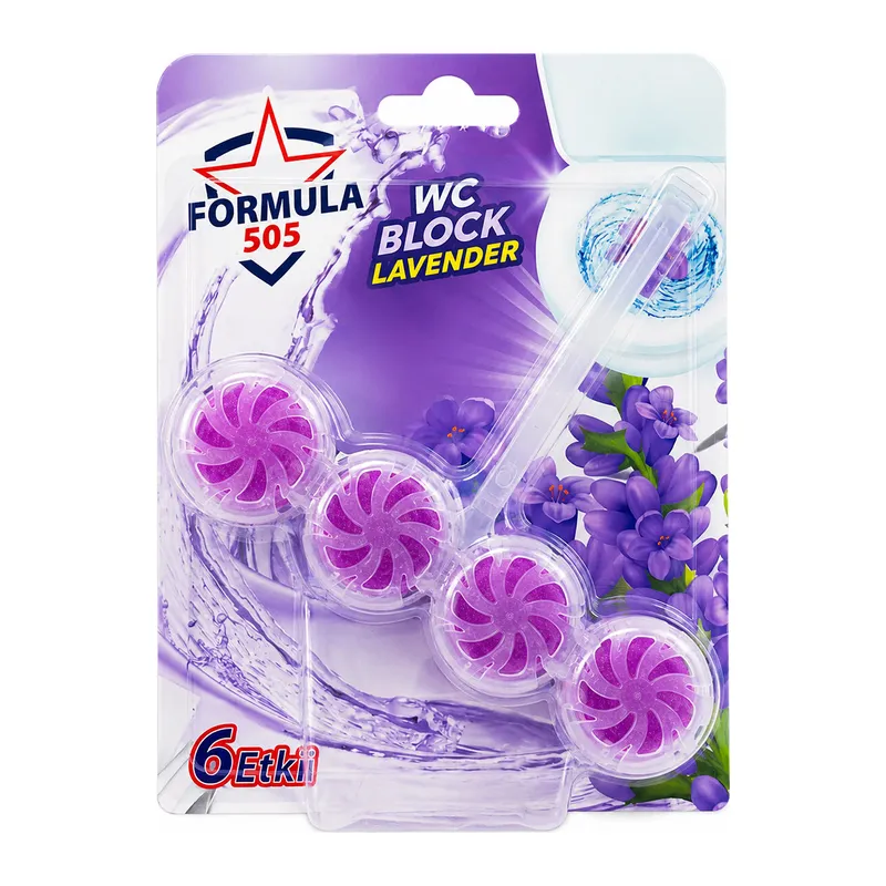 4'lü WC Blok - Lavanta Kokulu - 2 Adet - 6 Etkili - 200 gr