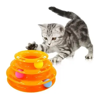 3 Katlı Kedi Oyuncağı Turntable Cat Toy