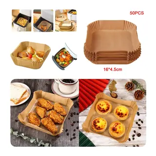 Büyük Boy Air Fryer Fritöz Pişirme Kağıdı 50 Adet