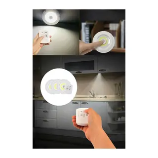 Uzaktan Kumandalı Yapışkanlı 3'lü Led Spot Lamba