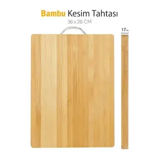 Metal Saplı Bambu Kesim Panosu