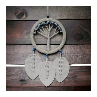 Rüya Kovan Hayat Ağacı Dream Catcher Ekru