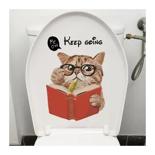 Decohandy Klozet Etiketi Keep Going Kedi
