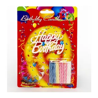 Rengarenk Happy Birthday Doğum Günü Mumları