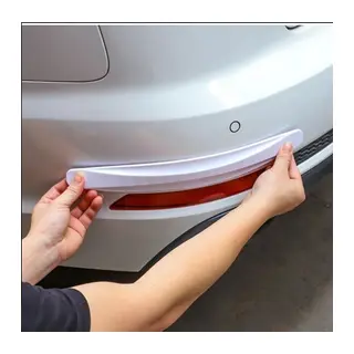 Araba Tampon Koruyucu Karbon Desenli Beyaz
