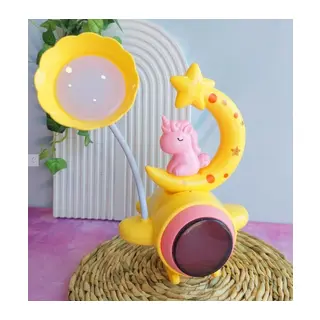 Çocuk Odası Ay ve Unicorn Desenli Gece Lambası