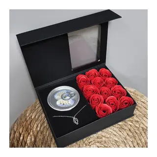 Romantik Gül ve İstiridye İnci Kolye Seti