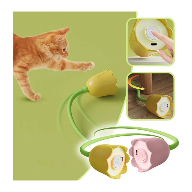Hareketli Çiçek Kedi Oyuncağı