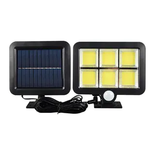 120 Cob Led Solar Panelli 3 Modlu Duvar Lambası