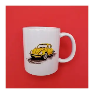 Sarı Vosvos Tasarım Kupa Bardak
