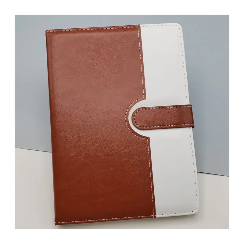Tarihsiz Ajanda Defter Kahverengi Beyaz Renk