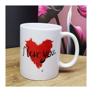 I Love You Tasarımlı Kupa Bardak