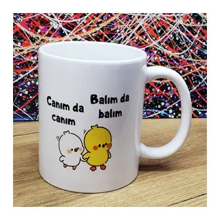 Canım Da Canım Balım Da Balım Tasarımlı Kupa Bardak