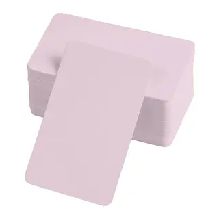 Boş Kelime Kartları 5x8 cm - 50 Adet Oval Kenarlı | Tabu & Not Kartları - Pembe