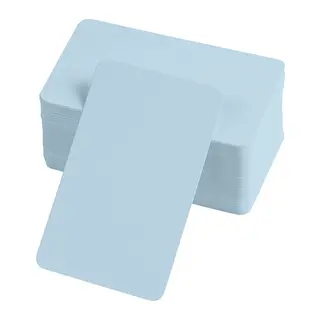 Boş Kelime Kartları 5x8 cm - 50 Adet Oval Kenarlı | Tabu & Not Kartları - Mavi