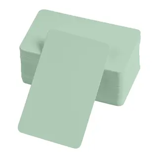 Boş Kelime Kartları 5x8 cm - 50 Adet Oval Kenarlı | Tabu & Not Kartları - Yeşil