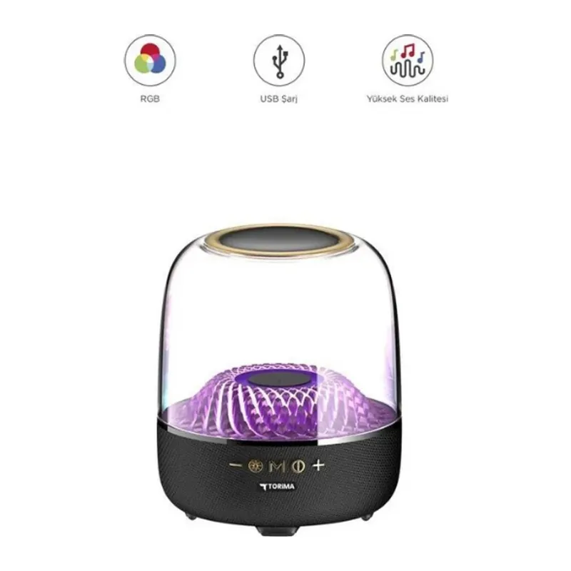 D33 Siyah Taşınabilir Kablosuz Bluetooth Hoparlör