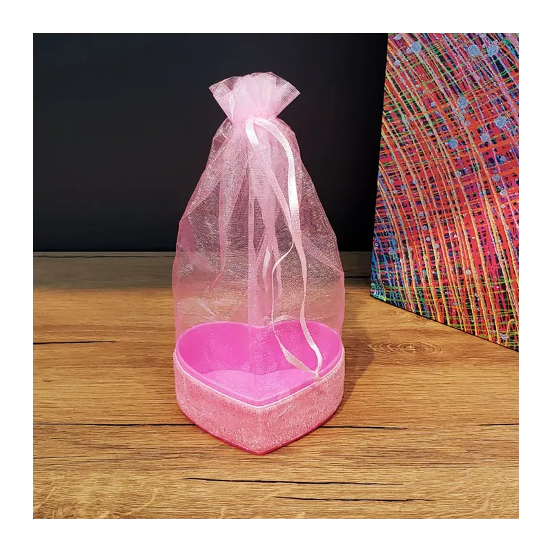 Pembe Kalpli Tül Kese