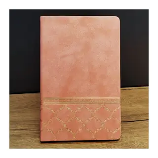 Somon Rengi Desenli Deri Defter