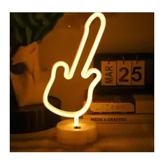 Neon Gitar Masa Lambası