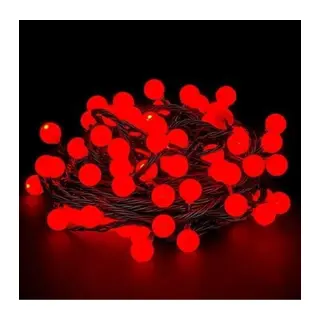 5m 28 Led Kırmızı Işık Siyah Kablo Fişli