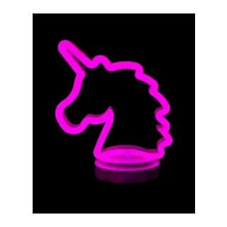 Neon Işıklı Unicorn Masa Gece Lambası