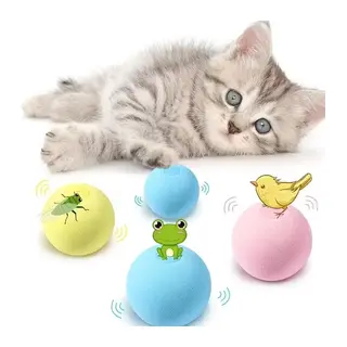 Kedi Otlu 3 Sesli İnteraktif Top Kedi Oyuncağı