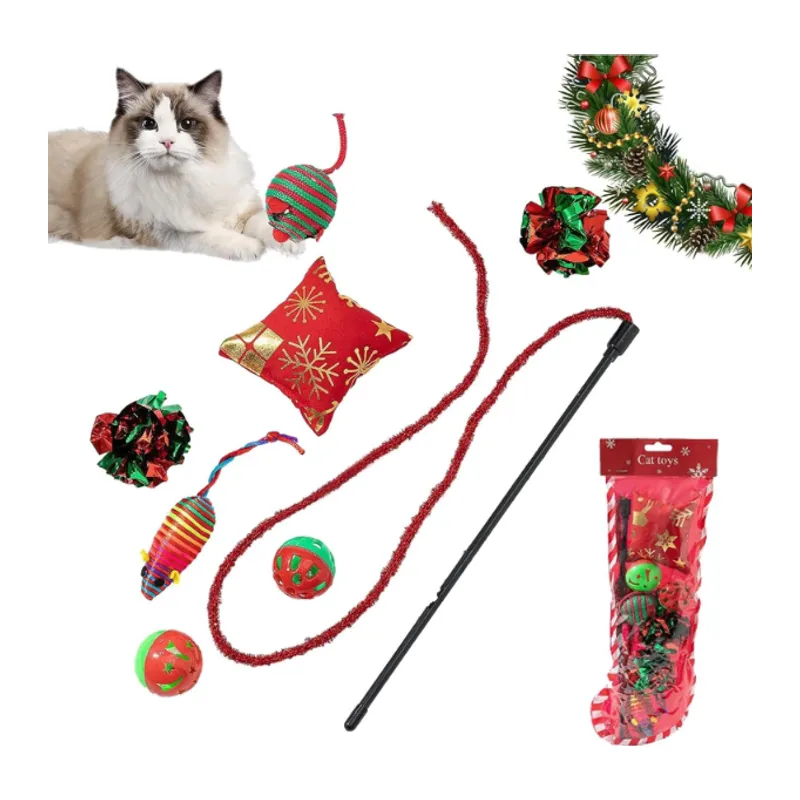 Yılbaşı Konseptli Kedi Oyuncak Seti