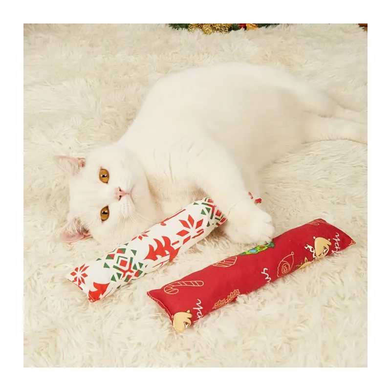 Yılbaşı Konseptli Hışırtılı Bez Kedi Oyuncağı