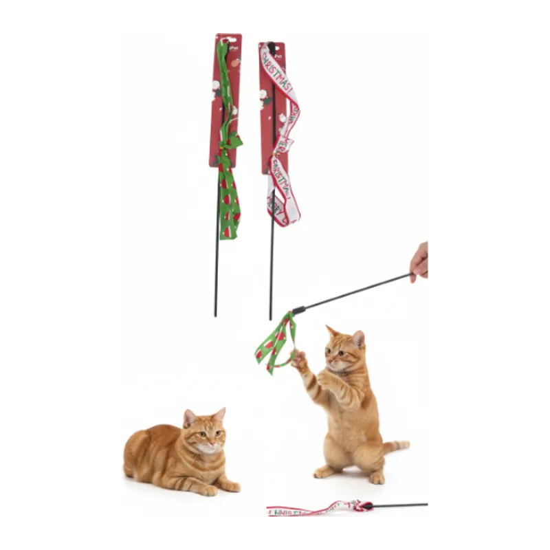 Yılbaşı Temalı Kedi Oyun Oltası
