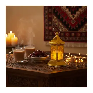 Ramazan Temalı Altıgen Kubbe LED Lamba