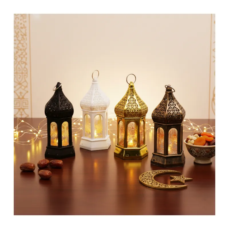 Ramazan Temalı Büyük Altıgen Kapalı Kubbe LED Lamba