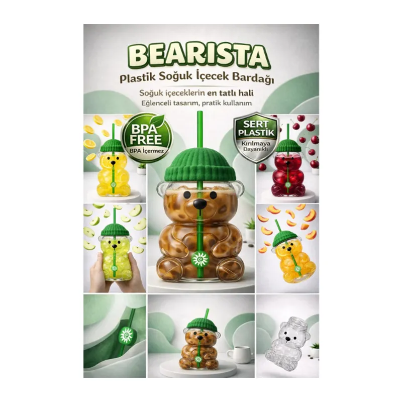 Bearista Plastik Soğuk İçecek Bardağı