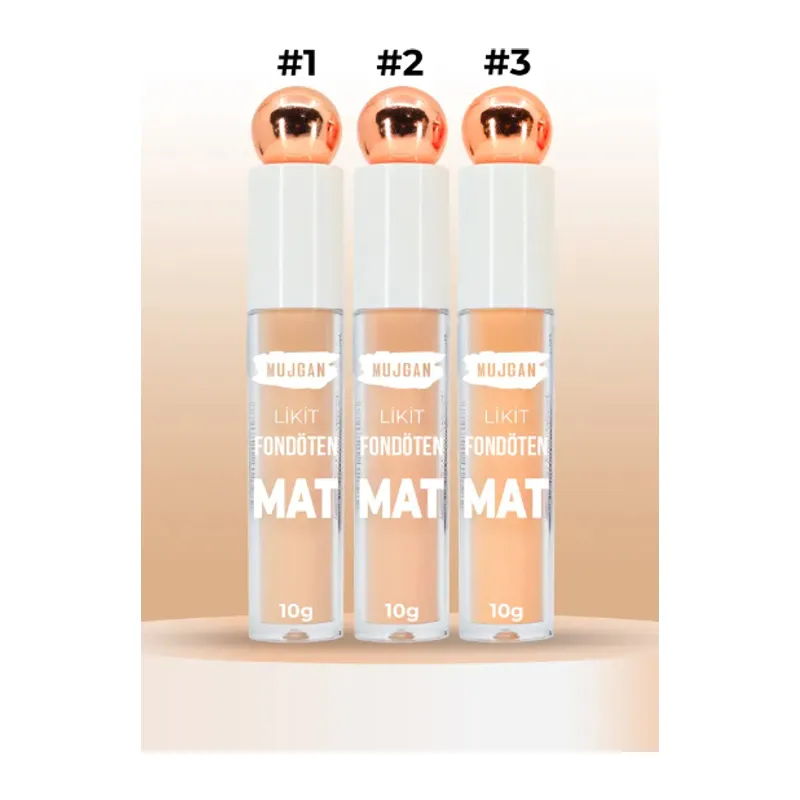 3'lü Mat Bitişli Likit Fondöten Seti