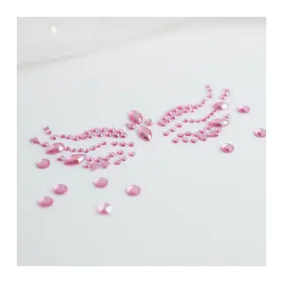 Pembe Taşlı Makyaj Yüz Süsü