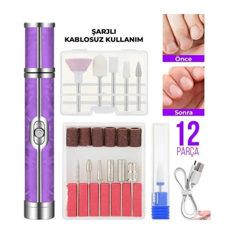 Şarjlı Manikür Pedikür Tırnak Bakım Seti