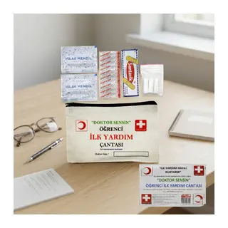 Bez Çantalı Öğrenci İlk Yardım Seti