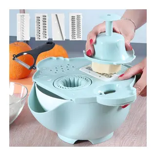 Çok Fonksiyonlu Salata Aparatı - Süzgeçli Doğrayıcı Kase