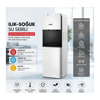 Su Sebili - Sıcak, Ilık ve Soğuk Su Seçenekli - Üstten Yüklemeli