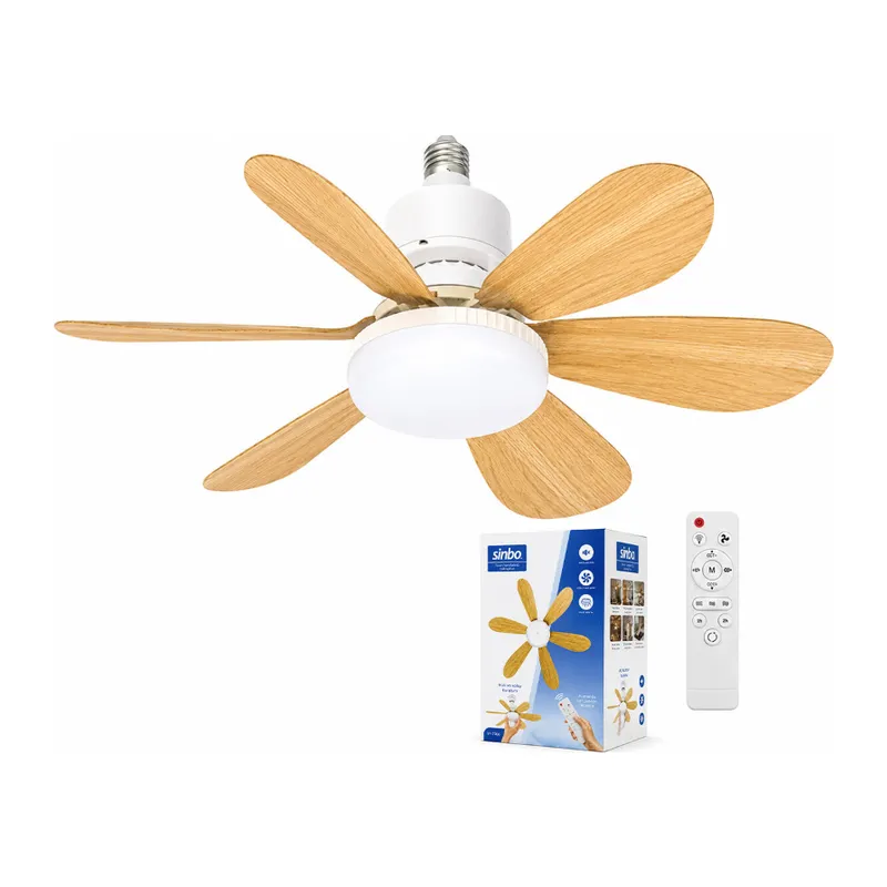 Tavan Vantilatörü ve LED Avize - Uzaktan Kumandalı - 6 Kanatlı - 52 cm