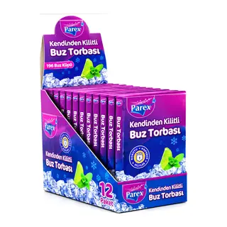 Kendinden Kilitli Buz Torbası - Koku Hapsetme Özellikli - Sızdırmaz Tasarım