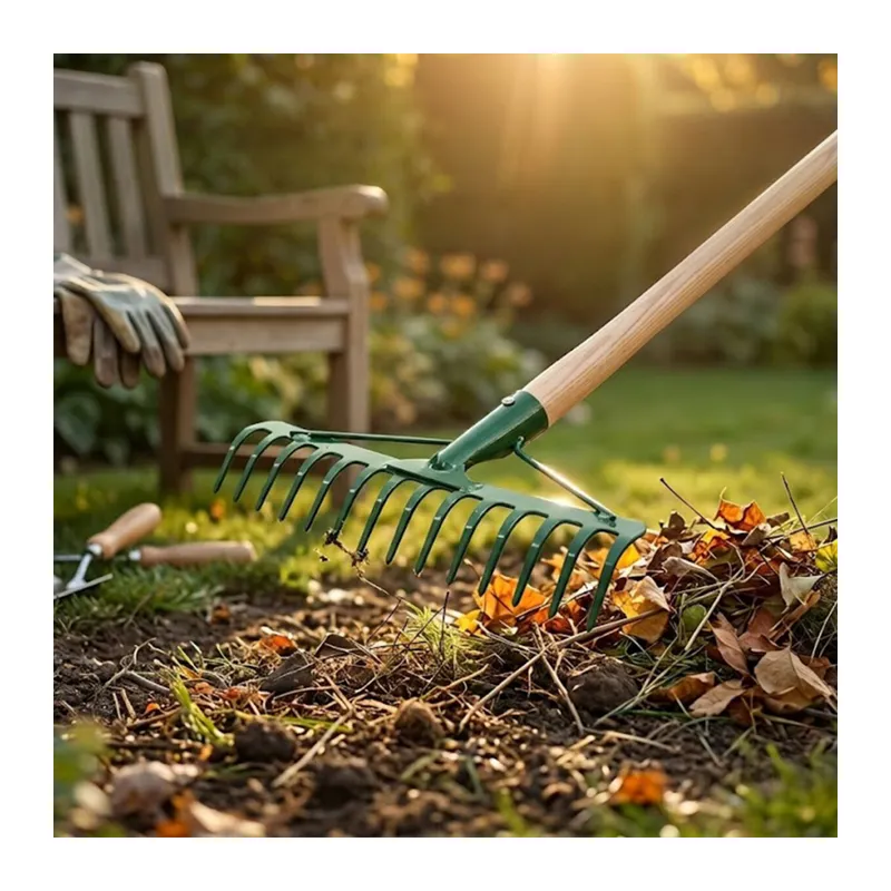 14 Dişli Metal Bahçe Tırmığı - 37 cm Genişlik - Dayanıklı Yapı