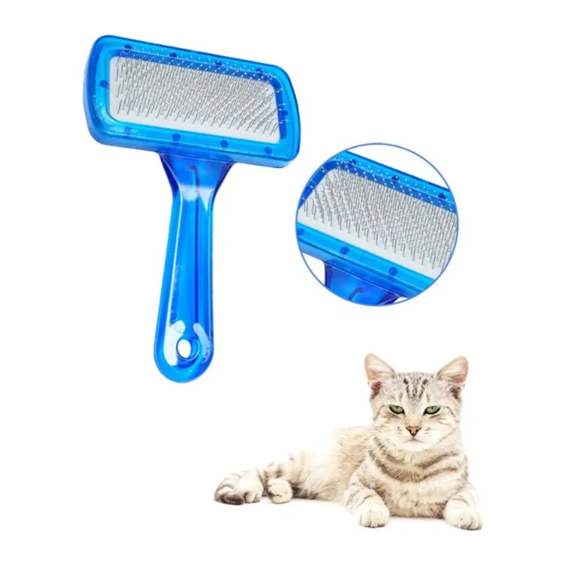 Kedi Köpek Tarağı - Evcil Hayvan Tüy Toplama Tarağı - Metal Uçlu