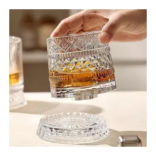 360 Derece Dönen Bardak - 280 ml - Kristal Cam