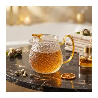 Şık Tasarımlı Cam Demlik - 550 ml - Borosilikat Cam