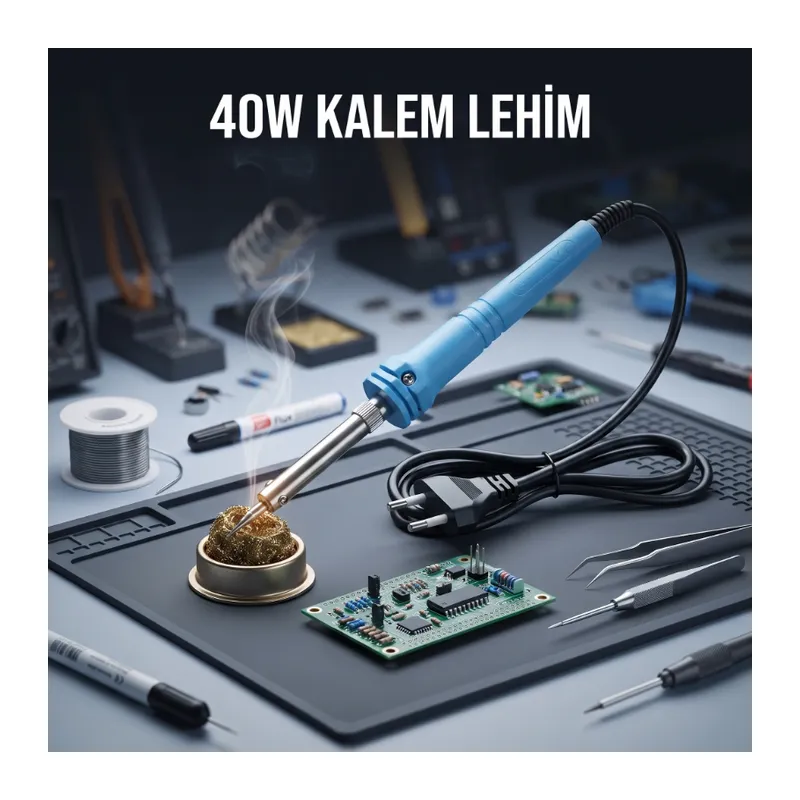 40W Kalem Lehim Makinesi - Elektrikli - Mavi Renk