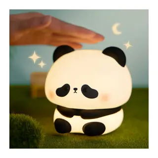 Masum Oturan Panda Tasarımlı Gece Lambası - Dokunmatik - Şarjlı