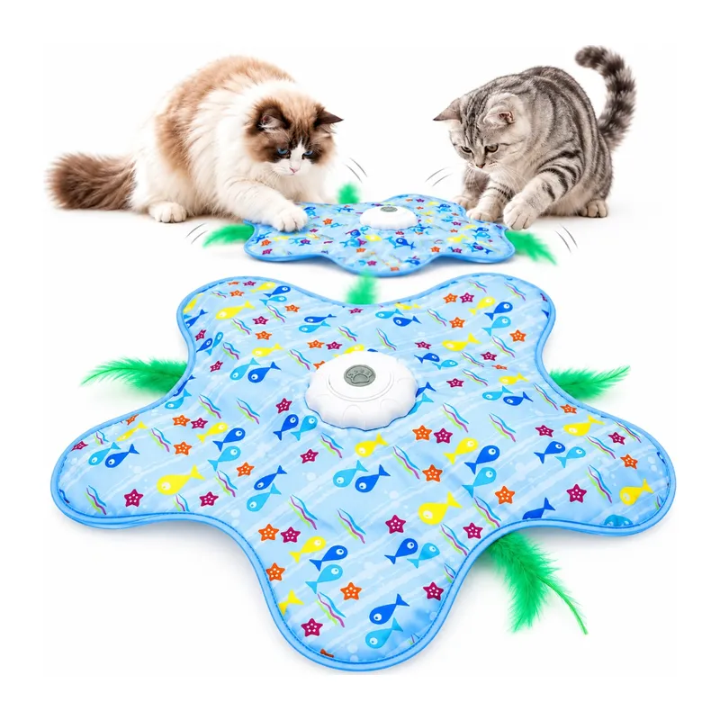 Hareketli İnteraktif Kedi Oyun Matı - USB Şarjlı - 3 Oyun Modu